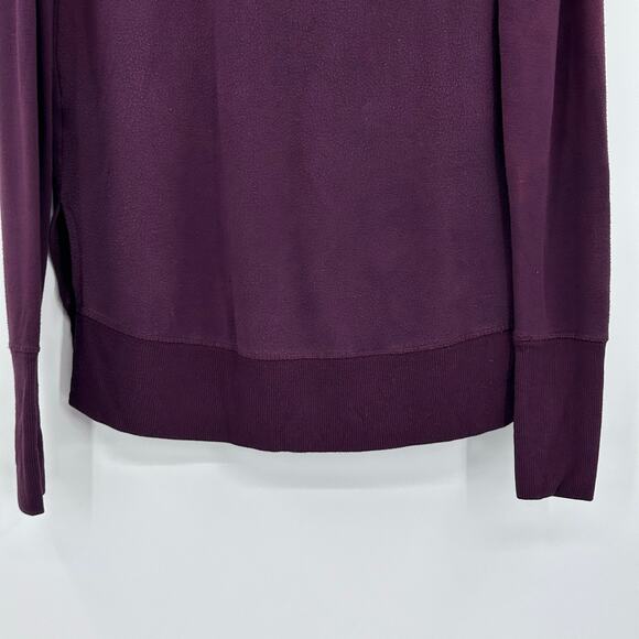 Athleta Coaster Luxe Sweatshirt Deep Crocus Violet Cozy Relaxed Womens Size XXS - Picture 10 of 12